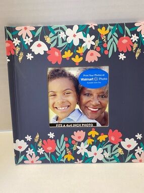 Floral Navy Keepsake Photo Album - Floral Navy Cover -New